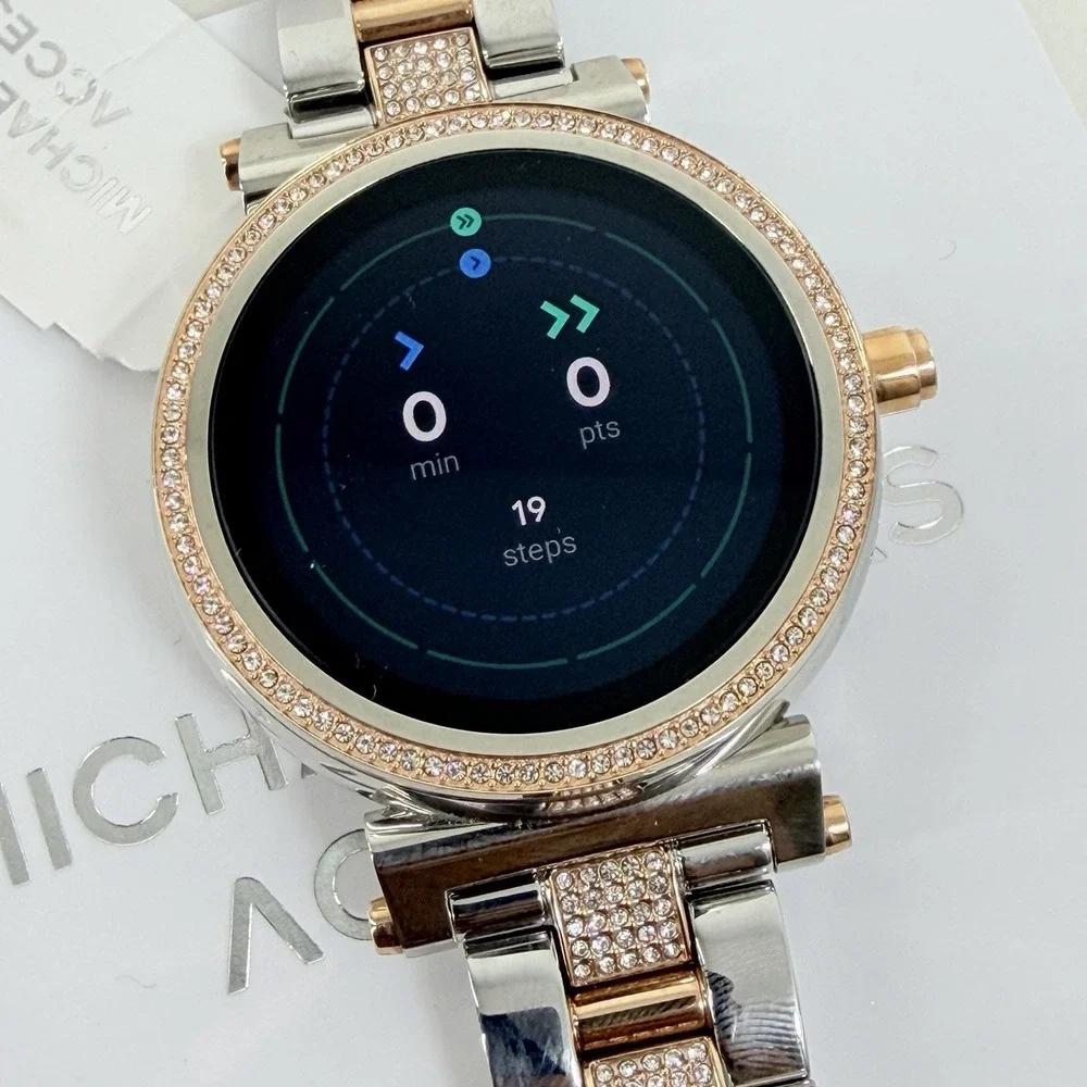 Michael Kors Access Sofie Pav Two-Tone Smartwatch Silver MKT5040 BATTERY ISSUE
